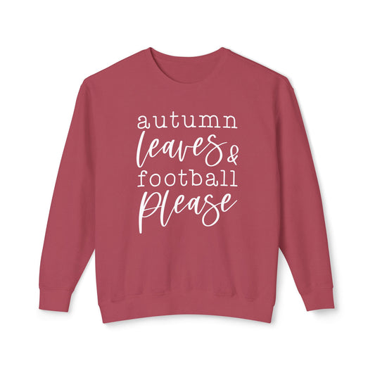 'Autumn Leaves and Football Please' Crewneck Sweatshirt