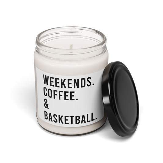 Weekends, Coffee, & Basketball - 9oz Scented Soy Candle